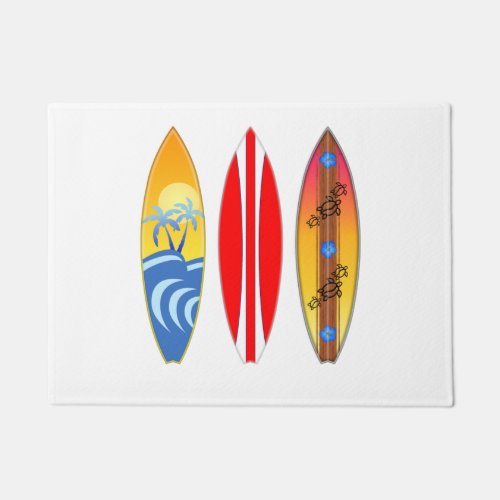 Vintage Surfboards Surfing Doormat