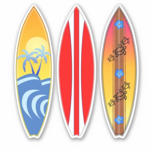 Vintage Surfboards Surfing Sticker