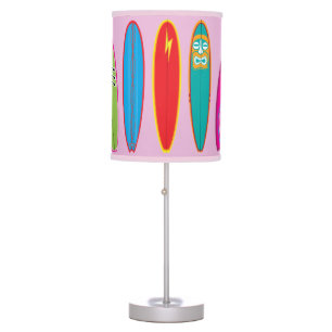 Vintage Surfboards Table Lamp