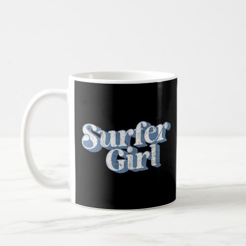 Vintage Surfer Girl Beach Retro 70s Cute Summer V Coffee Mug