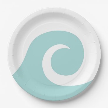 Vintage Surfer Paper Plates- Ocean Waves Plates Vintage Surfer Paper Plates- Ocean Waves Plates