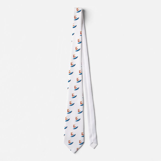 Vintage Surfer Retro Neck Tie (Front)