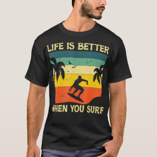 Vintage Surfer Retro Surfing Beach Summer Surfer M T-Shirt