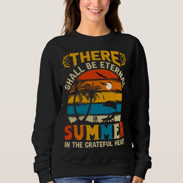 Vintage Surfer Retro Surfing Beach Summer Vacation Sweatshirt (Front)