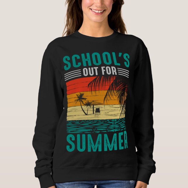 Vintage Surfer Retro Surfing Beach Summer Vacation Sweatshirt (Front)