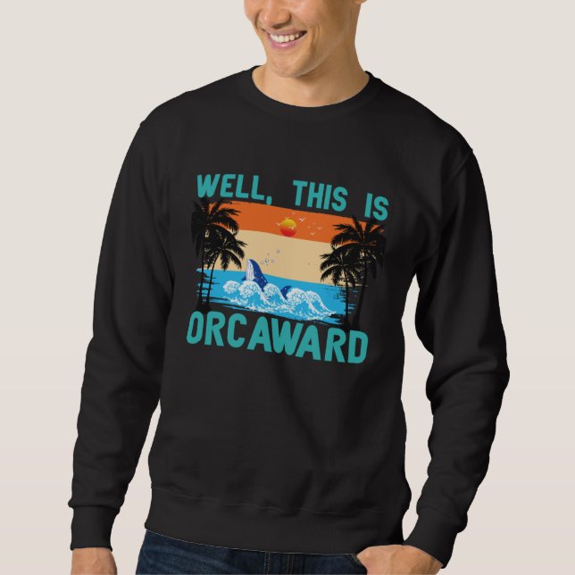Vintage Surfer Retro Surfing Beach Summer Vacation Sweatshirt (Front)
