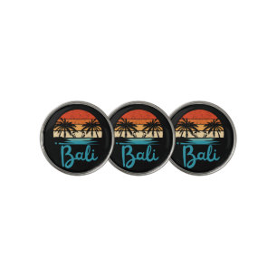 Vintage Surfing Bali Beach Indonesia Golf Ball Marker