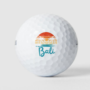 Vintage Surfing Bali Beach Indonesia Golf Balls