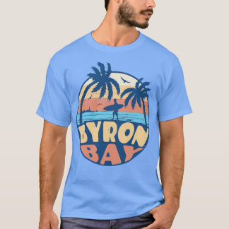 Vintage Surfing Byron Bay Australia Retro Summer V T-Shirt