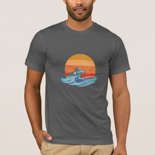 Vintage Surfing Dog shirt for Men