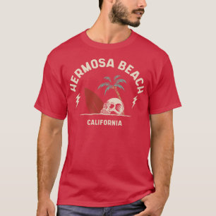 Vintage Surfing Hermosa Beach California Retro Sur T-Shirt