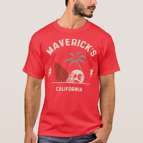 Vintage Surfing Mavericks Beach California Retro S T_Shirt