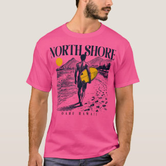 Vintage Surfing North Shore Oahu Hawaii Retro Surf T-Shirt