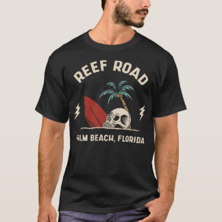 Vintage Surfing Reef Road Palm Beach Florida Retro T-Shirt