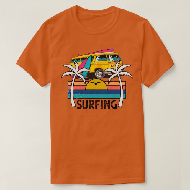 Vintage Surfing T T-Shirt (Design Front)