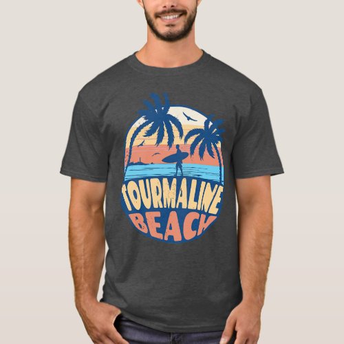 Vintage Surfing Tourmaline Beach California Retro  T_Shirt