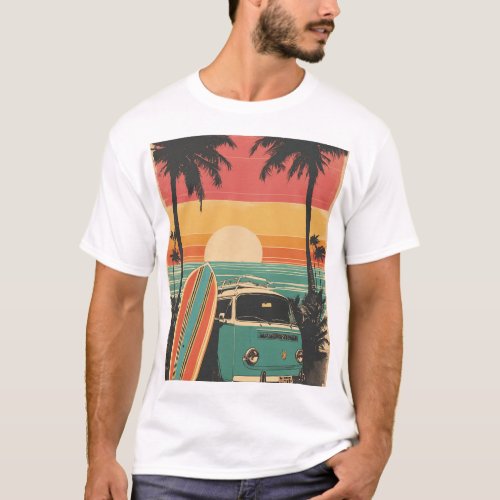Vintage Surfing Vibes T_Shirt