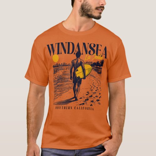 Vintage Surfing Windansea La Jolla California Retr T_Shirt