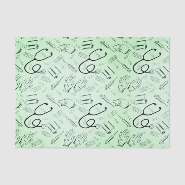 Vintage surgeon medical doctor tissue paper (Front)