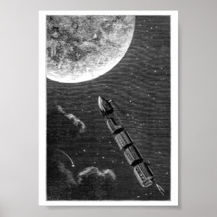 Vintage Surrealistic Book Illustration Poster