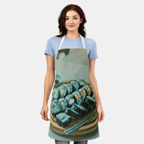 Vintage Sushi Artwork Apron