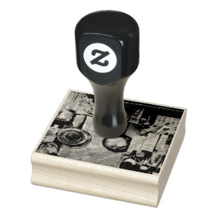 Vintage Sushi Artwork Rubber Stamp