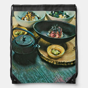 Vintage Sushi gift Drawstring Bag