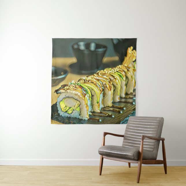 Vintage Sushi gift Tapestry (In Situ)