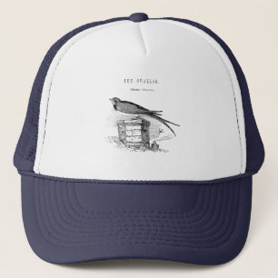 Vintage swallow bird trucker hat