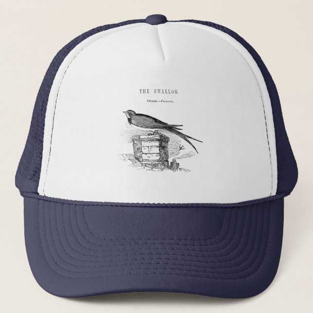 Vintage swallow bird trucker hat (Front)