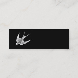 Vintage Swallow Illustration - 1800's Antique Bird Mini Business Card