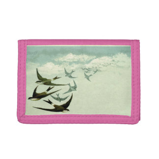 Vintage swallow walltet tri-fold wallet