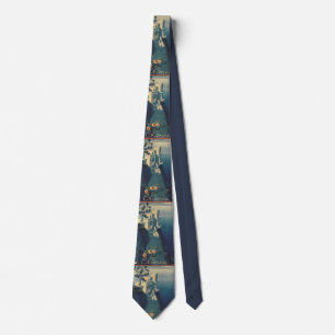 Vintage Swallows Nest Castle Architectural Art Neck Tie