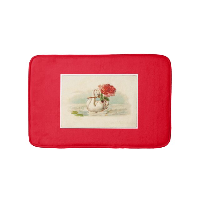 Vintage Swan Bathroom Mat (Front)
