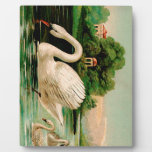 Vintage Swan In The Lake Plaque at Zazzle
