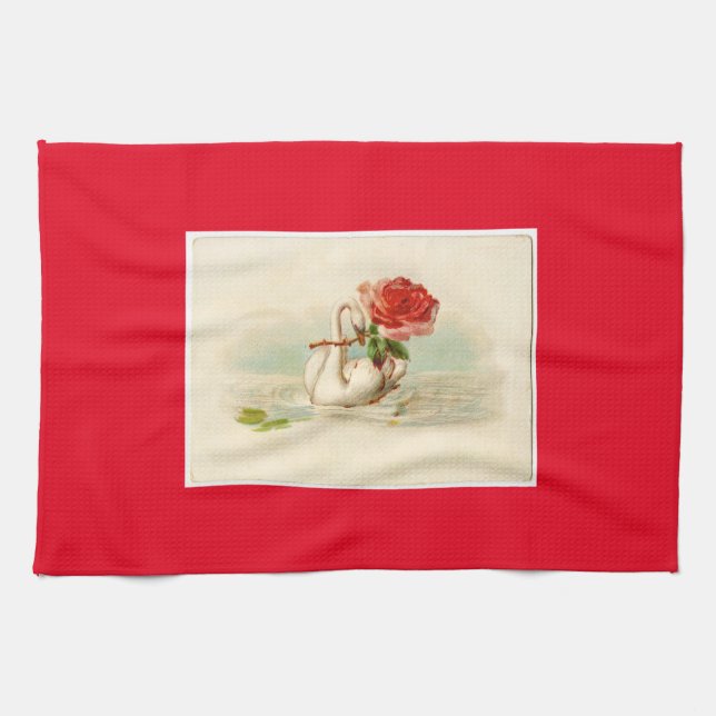 Vintage Swan Kitchen Towel (Horizontal)