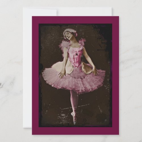 Vintage Swan Lake Invitation