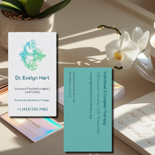 Vintage Swan reflection - therapist Business Card