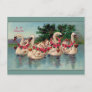 Vintage Swans and Roses Valentine Postcard