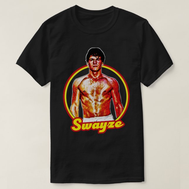 Vintage Swayze Original Fan Art T-Shirt (Design Front)
