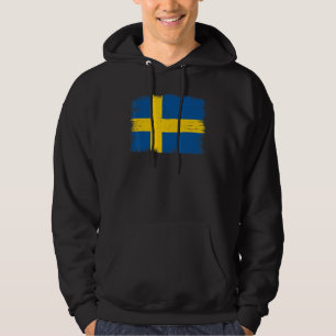 Vintage Sweden Flag Swedish Independence Day Hoodie