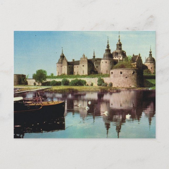 Vintage Sweden, Kalmar medieval castle, Postcard (Front)