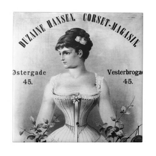 Vintage Swedish Corset Advertisement Tile