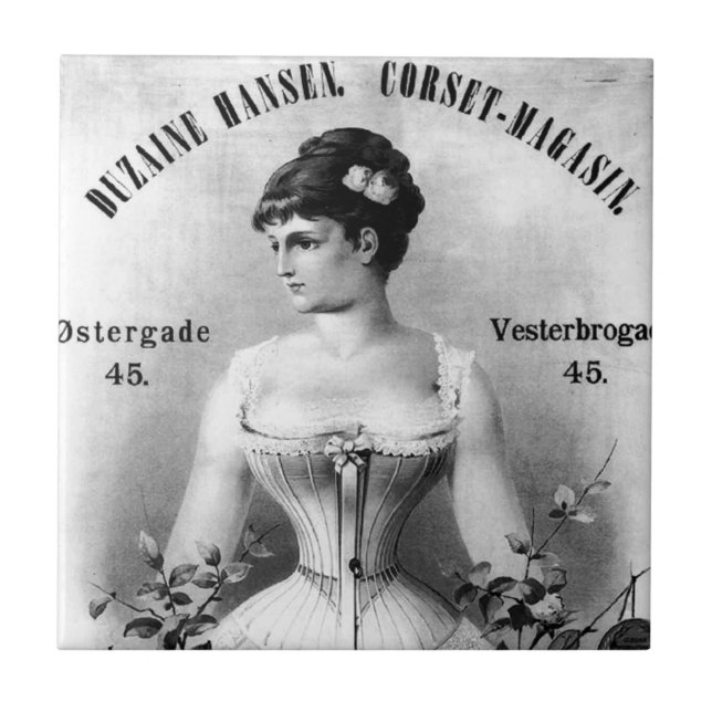 Vintage Swedish Corset Advertisement Tile (Front)