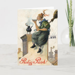 Vintage Swedish Easter painting card