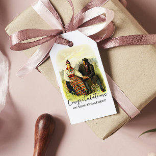 Vintage Swedish Traditional Dalecarlia Engagement Gift Tags