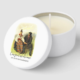 Vintage Swedish Traditional Dalecarlia Engagement Mini Candle Favors