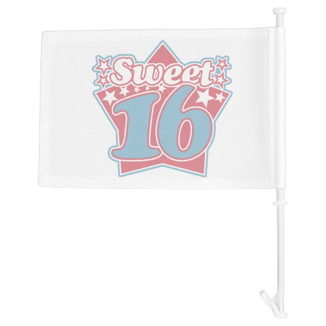 Vintage Sweet 16 Car Flag (Back)