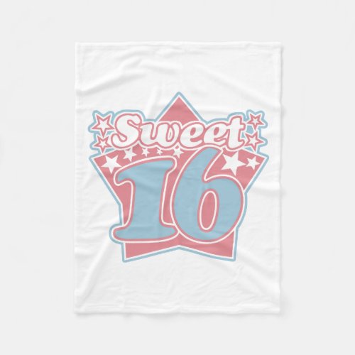 Vintage Sweet 16 Fleece Blanket