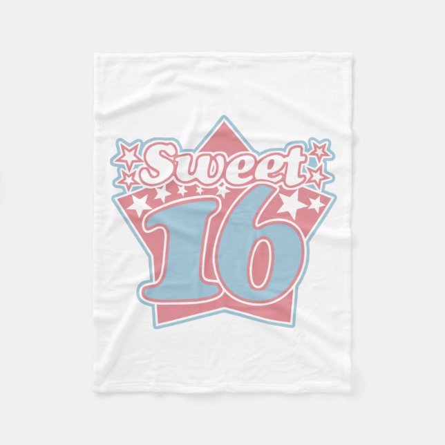 Vintage Sweet 16 Fleece Blanket (Front)